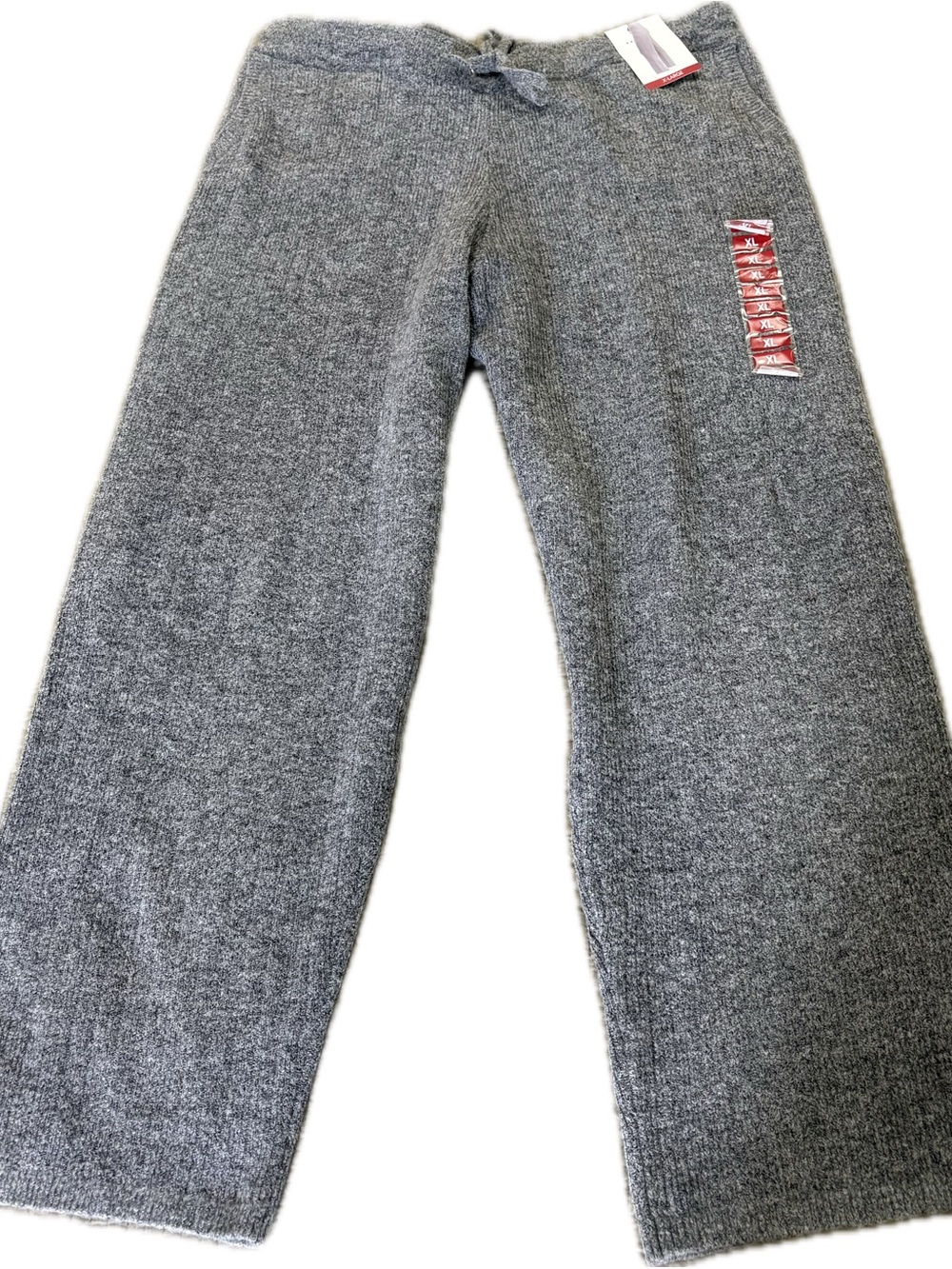 DKNY Wide Leg Sweater Joggers Cashmere Blend Gray XL NWT - Picture 3 of 12
